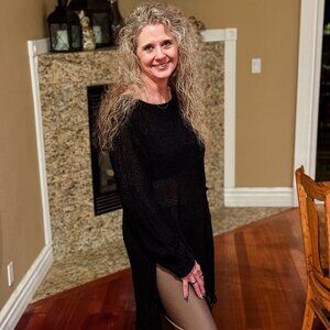 Chico's Women's Asymmetrical Black Sweater